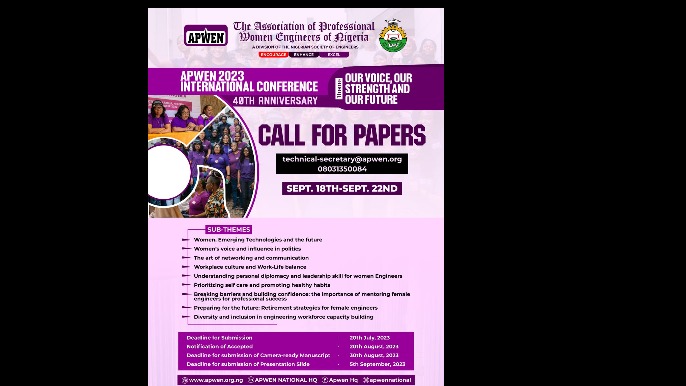  2023 APWEN  INTERNATIONAL CONFERENCE CALL FOR PAPERS