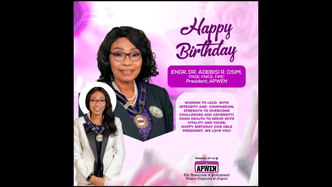  APWEN 18TH PRESIDENT, ENGR.  DR. ADEBISI OSIM, FNSE, FNICE