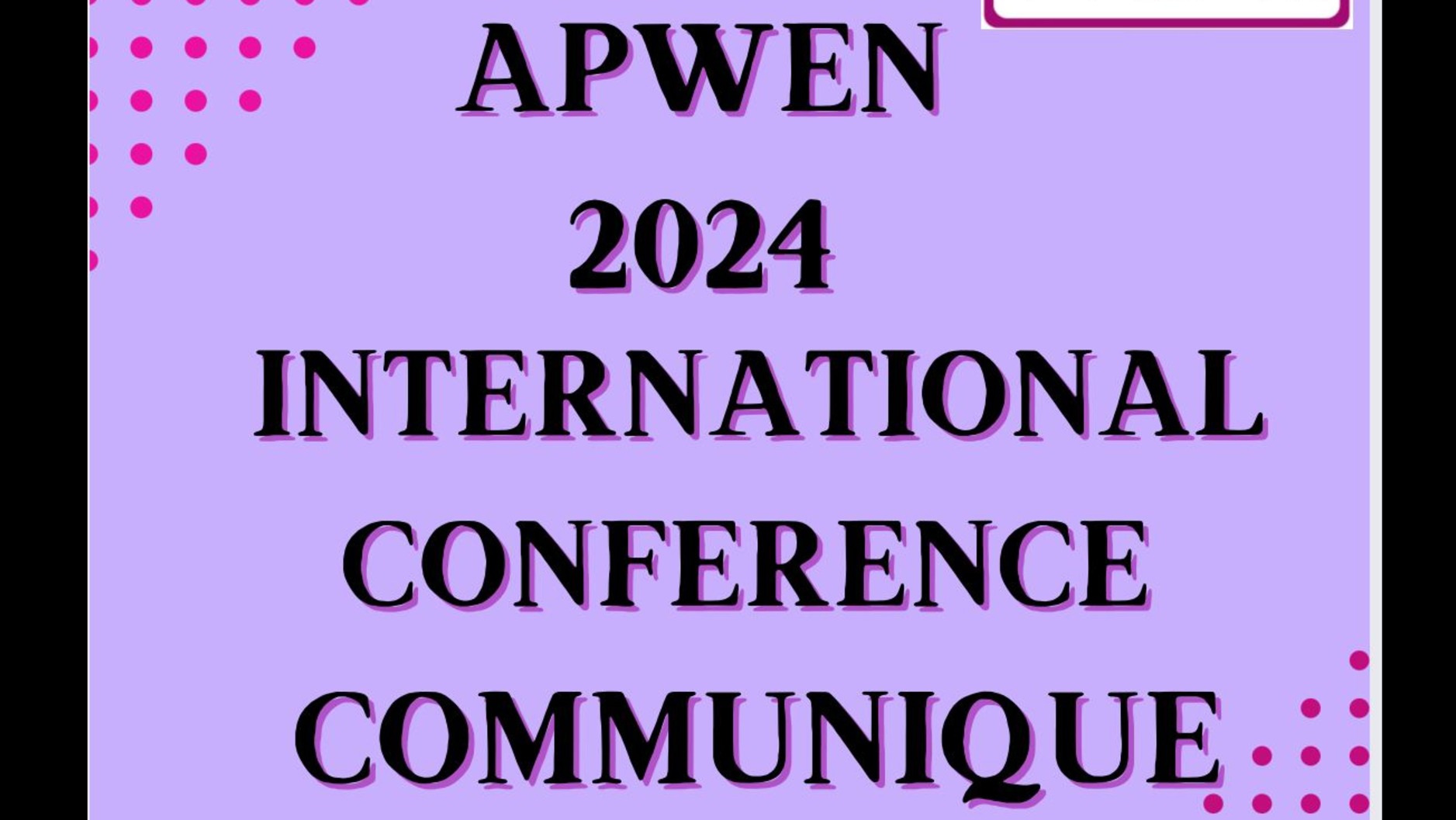  COMMUNIQUE ISSUED AT THE END OF THE 2024 INTERNATIONAL CONFERENCE