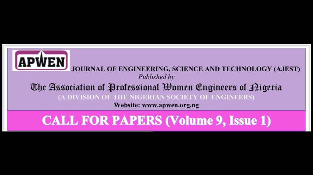  Call For Paper Volume 9, Issue 1 (AJEST)