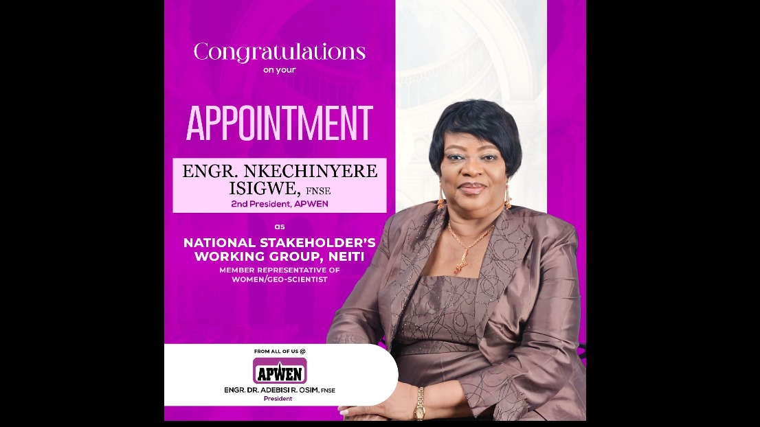  Engr. Nkechi Isigwe Appointed as Member NEITI council member