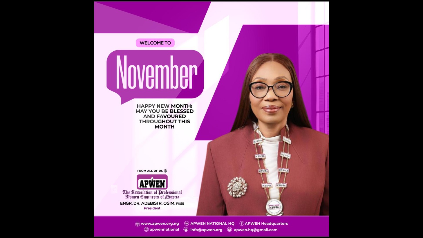  WELCOME TO NOVEMBER: Month of Blessing