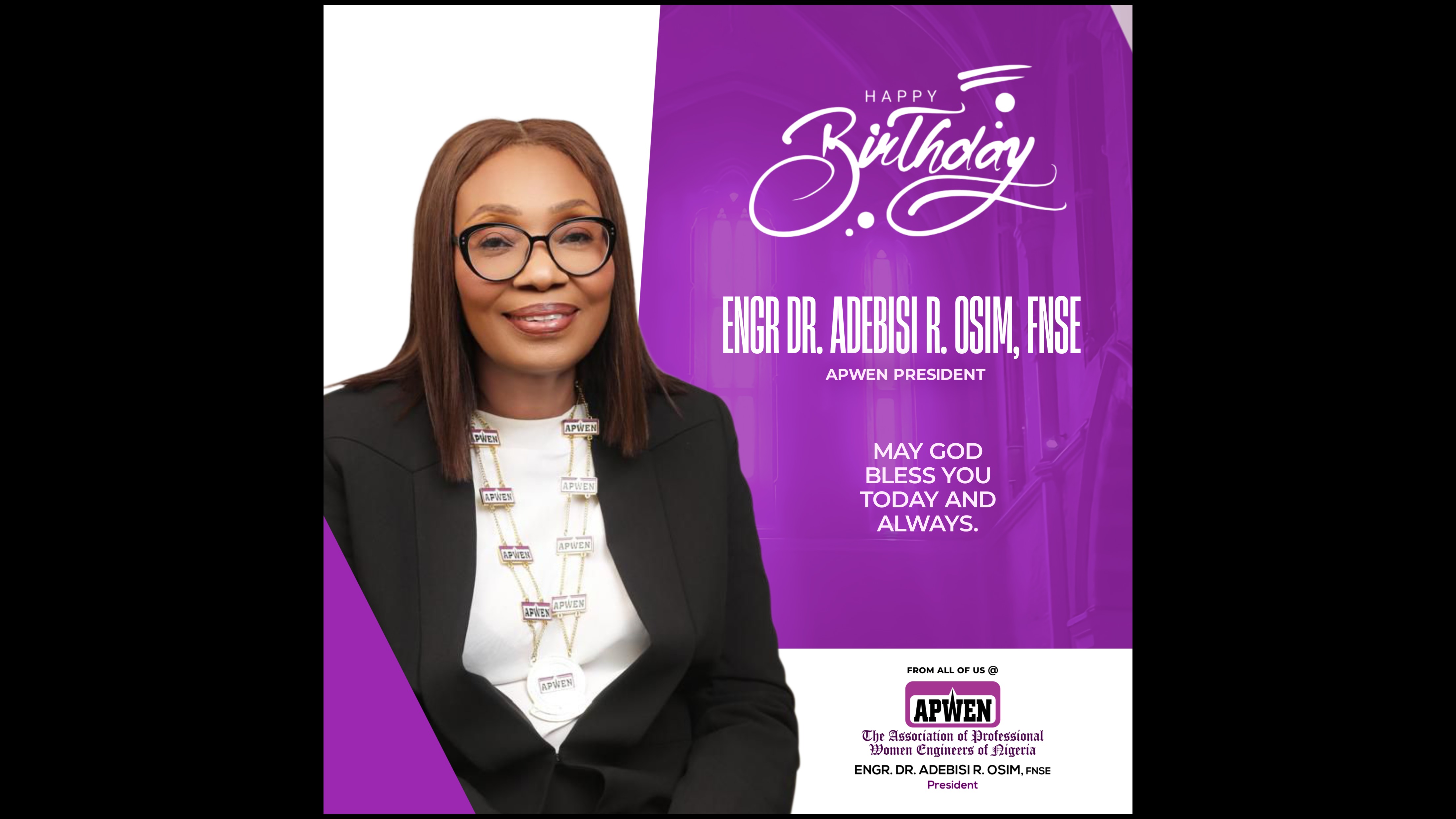 APWEN PRESIDENT CELEBRATES 